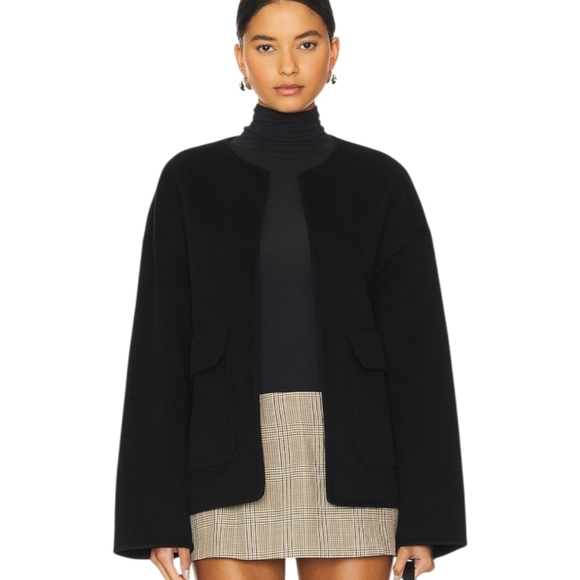 NWT $348 RUE SOPHIE Jardin Jacket Black Oversized Small